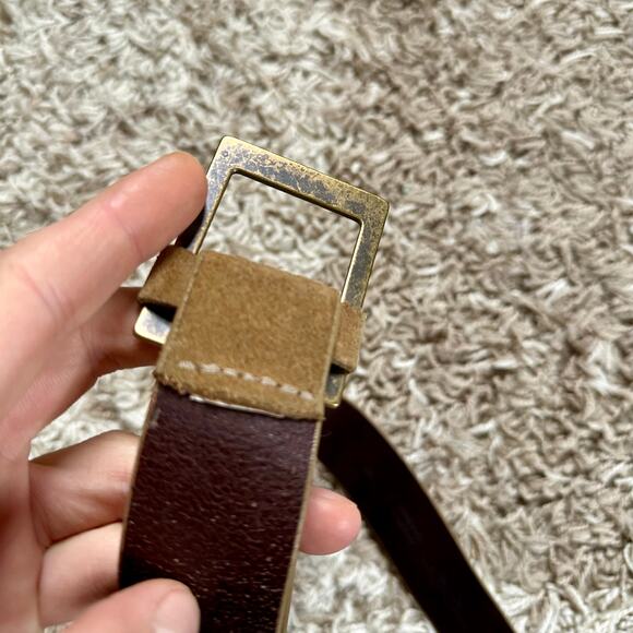 Vintage Armani Exchange Brown Leather Belt Made in USA Women’s Size 32 - Picture 2 of 7
